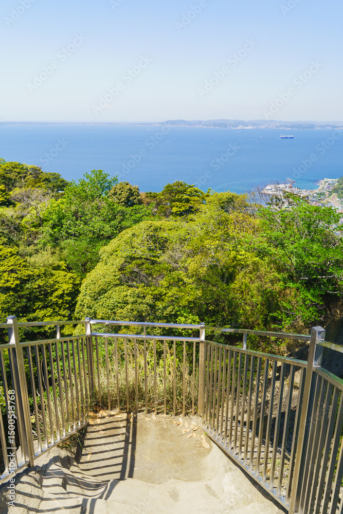 Obraz premium 日本の観光地【千葉県】鋸山・地獄のぞき・先端からの風景