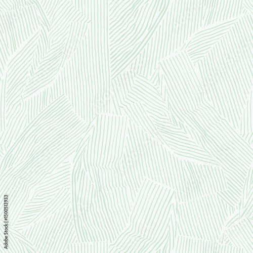 Vector seamless background. Allover texture print with striped fabric imitation with wrinkles, folds and creases. Linear seamless pattern, print for fabric, paper, wallpaper, package design