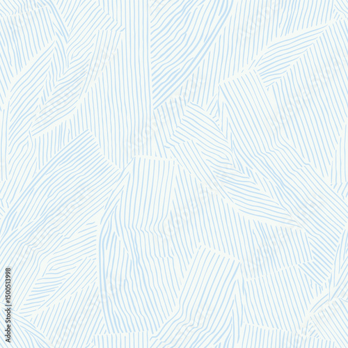 Vector seamless background. Allover texture print with striped fabric imitation with wrinkles, folds and creases. Linear seamless pattern, print for fabric, paper, wallpaper, package design