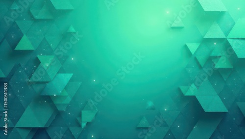 Subtle geometric pattern in calming blues and greens , surface, background