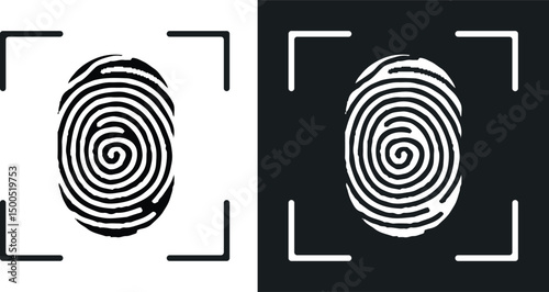 Fingerprint Icon Style illustration