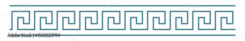 Geometric meander pattern decorative border