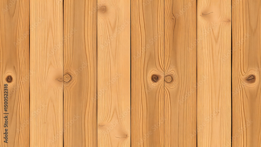 Naklejka premium Natural Light Brown Wooden Texture Background Seamless Wood Planks