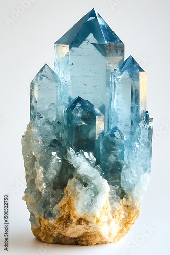 Blue crystal cluster
