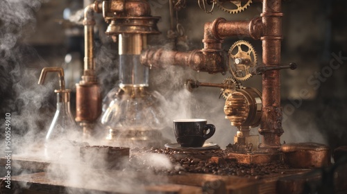 Steampunk Coffee Brewing Machine