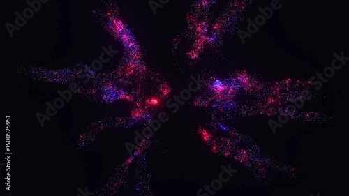 flowing dust explosions. abstract fractal background