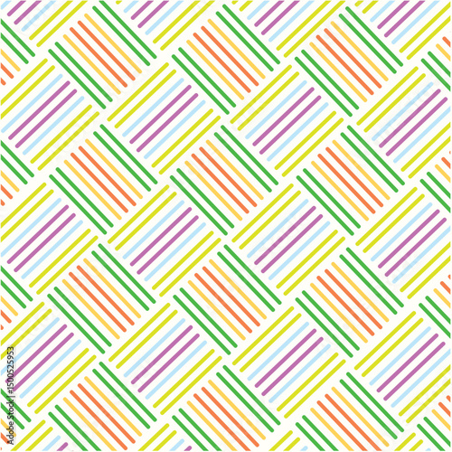 Weaving Background. Seamless Geometric Weave Patten.