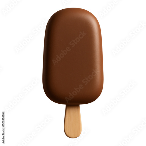 PNG Chocolate ice cream popsicle illustration. photo