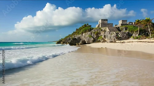 Tropical Beach with Resort