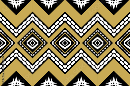 Ethnic Figure aztec embroidery style.Geometric ikat oriental traditional art pattern.Design for ethnic background,wallpaper,fashion,clothing,wrapping,fabric,element,sarong,graphic,vector illustration.