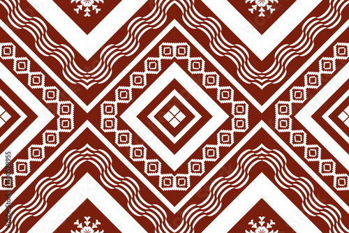 Ethnic Figure aztec embroidery style.Geometric ikat oriental traditional art pattern.Design for ethnic background,wallpaper,fashion,clothing,wrapping,fabric,element,sarong,graphic,vector illustration.