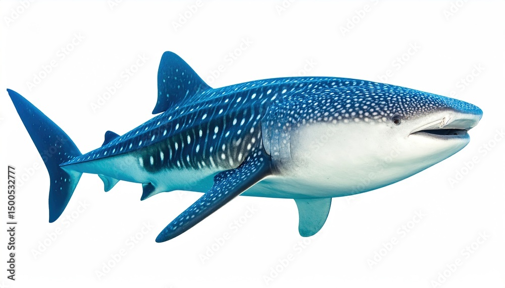 Naklejka premium Whale Shark Ocean Wildlife Portrait.