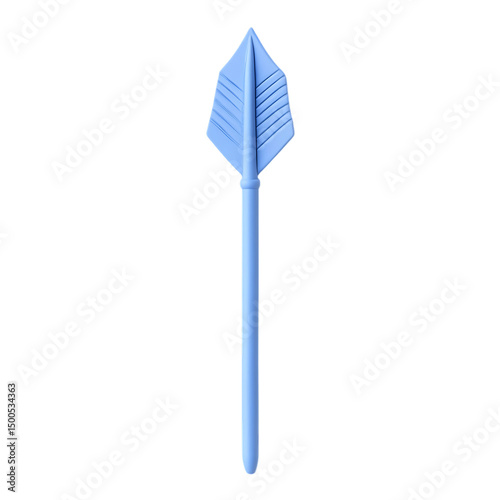 Minimal Arrow with Refined Simplicity in Periwinkle Isolated on Transparent Background