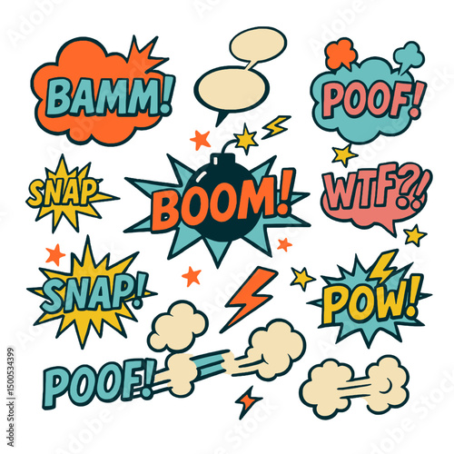 Comic Style Sound Effect Icons