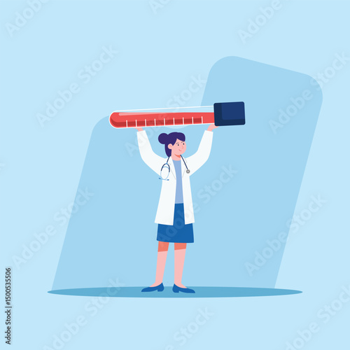 Doctor holding blood sample