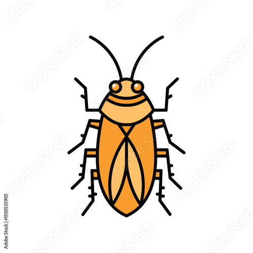 Cockroach Icon Colors Vector Design