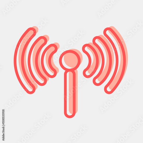 Icon hotspot. Internet network elements. Icon in two tone style.