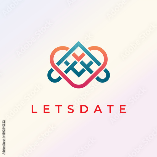 Abstract letter logo with a logodesign text