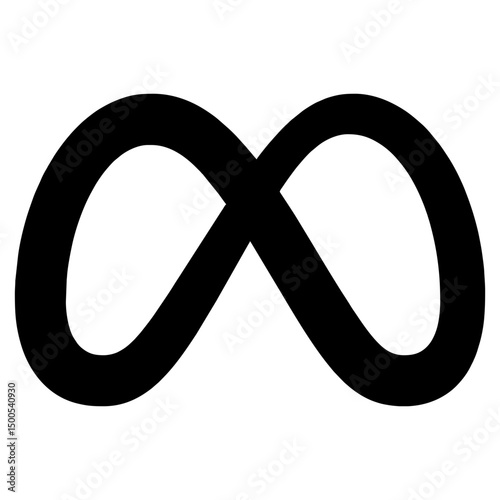meta symbol icon logo black
