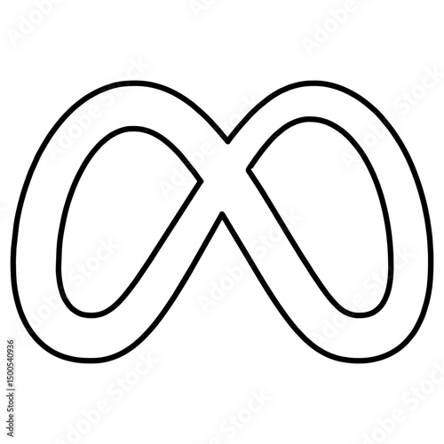 meta symbol icon logo line