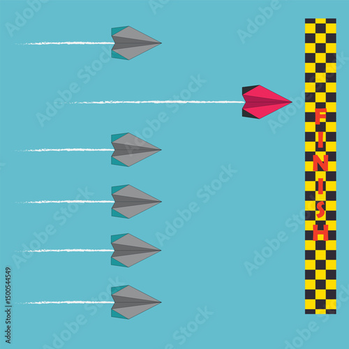 vector illustration about daring to be different from others and going first to see opportunities, suitable for business themes, mindset, innovation and daily life