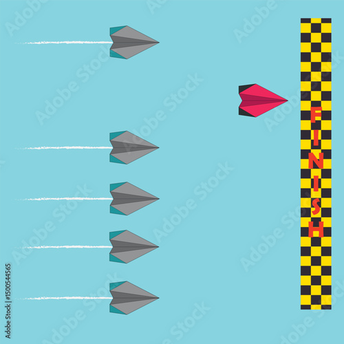 vector illustration about daring to be different from others and going first to see opportunities, suitable for business themes, mindset, innovation and daily life