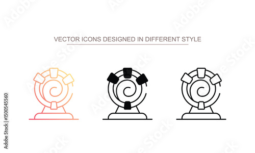 Portal icon design with white background stock illustration