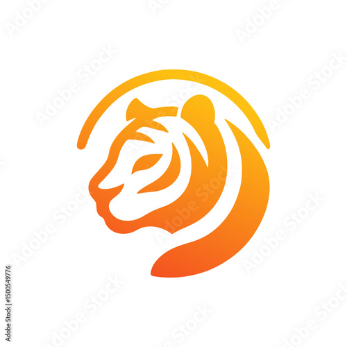 vector illustration of a tiger logo design
