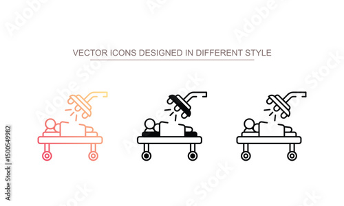 Operating icon design with white background stock illustration