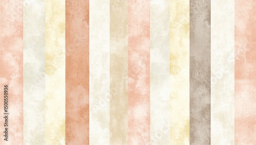 Vertical stripes of pastel watercolor washes in peach, beige, and cream.  Subtle texture and variations in tone create a soft, elegant design