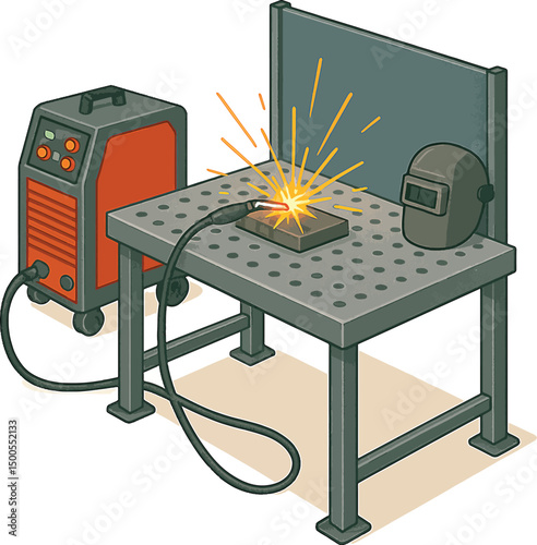 a setup for arc welding