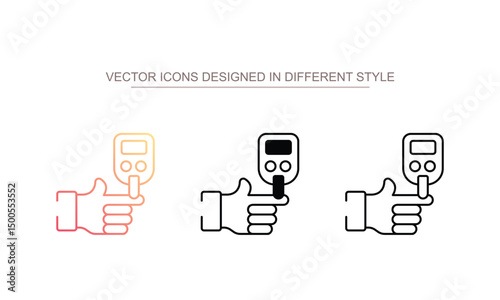 Diabetes Scale icon design with white background stock illustration