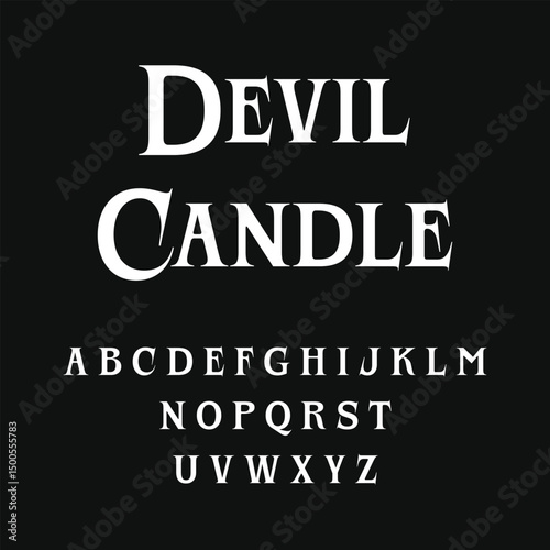 Devil Candle Font - Elegant Gothic Typeface, Spooky Serif Alphabet - Halloween and Horror Font