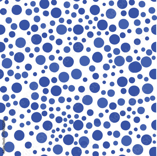 Seamless pattern of blue polka dots with transparent background. Abstract small polka dot pattern. suit Kurt digital design motif colourful wallpaper illustration, traditional design 