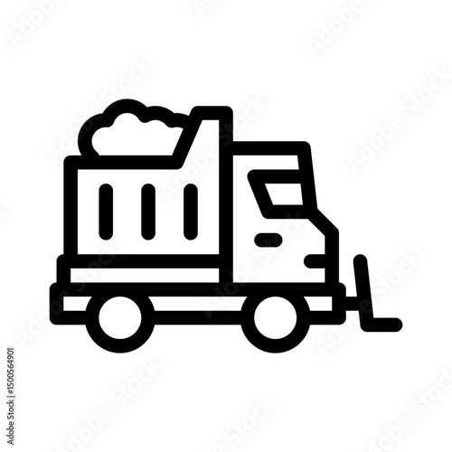 snowplow line icon