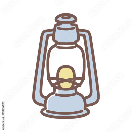 simple illustration of lamp for camping