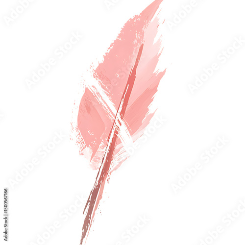 Artistic Arrow with Freeform Strokes in Delicate Bl Isolated on Transparent Background