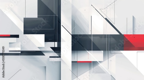 Abstract geometric design featuring contrasting colors and shapes for modern aesthetics.