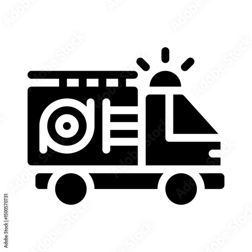 fire truck glyph icon