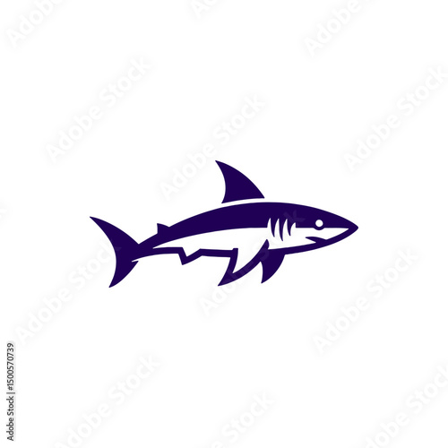 vector illustration of a shark logo design