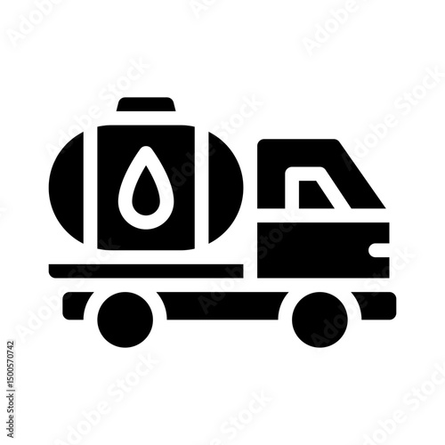 fuel truck glyph icon