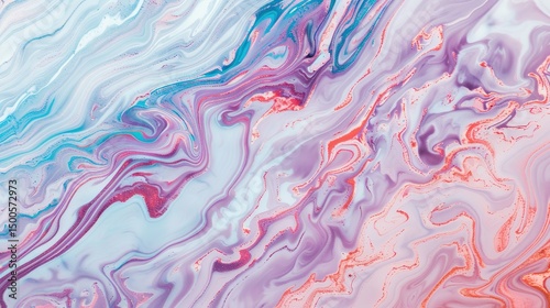 High-resolution close-up of luxurious colorful Calacatta marble stone texture with vibrant multi-hued veining, blending soft whites, grays, and bold accents. Ideal for premium interior design, 