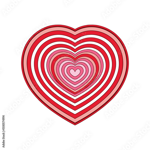 Concentric Hearts Vector