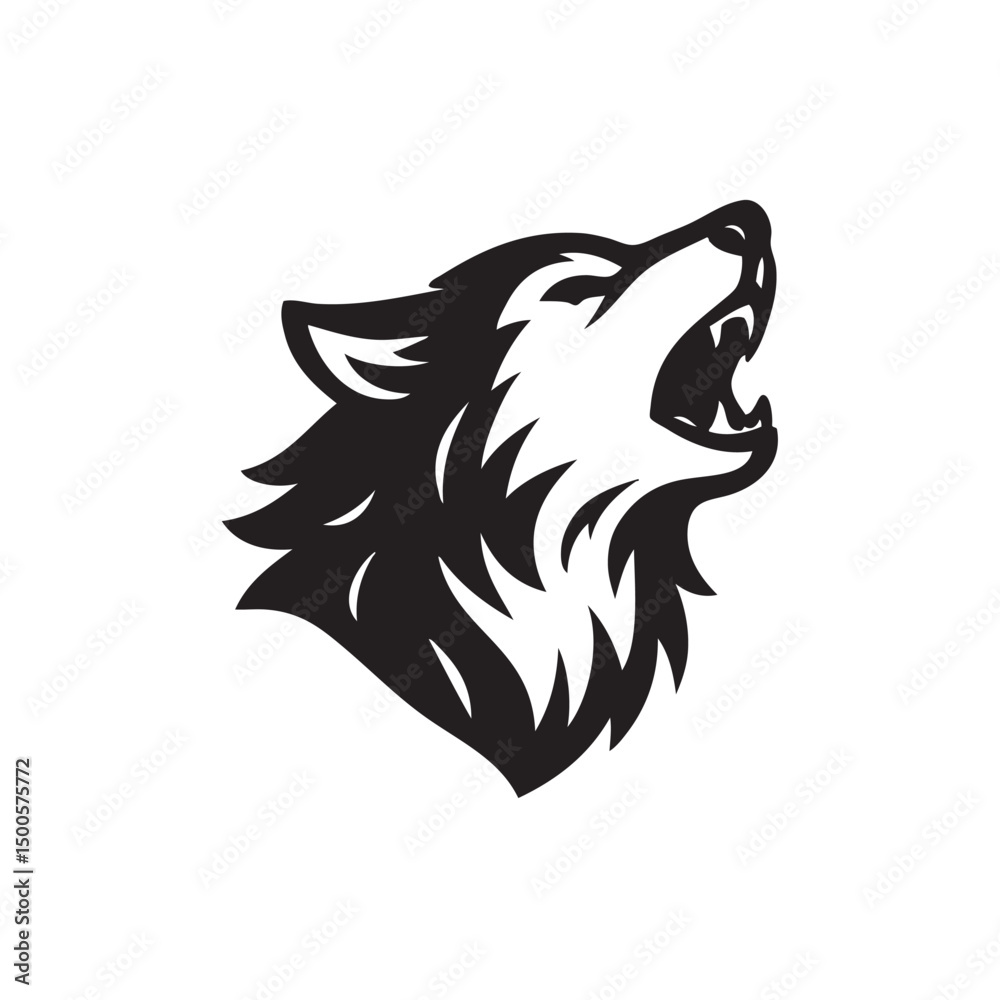 Fototapeta premium wolf head vector
