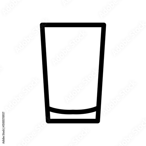 water glass line icon