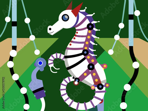 sea horse illustration