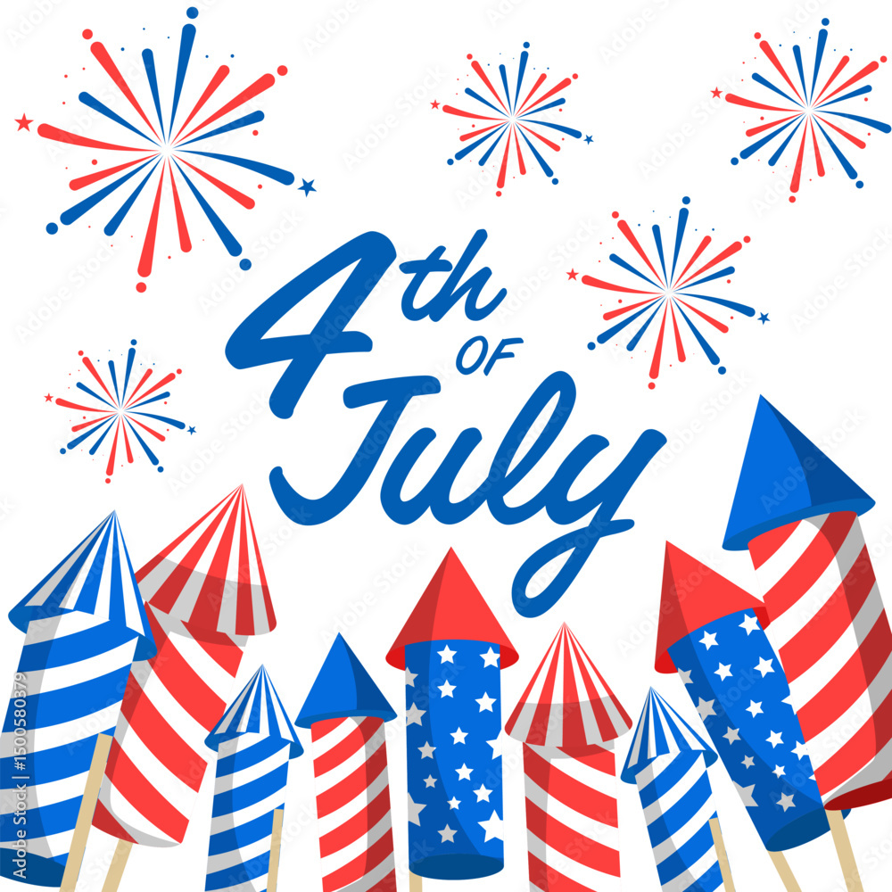 Fototapeta premium illustration for celebrate 4th of july independence day