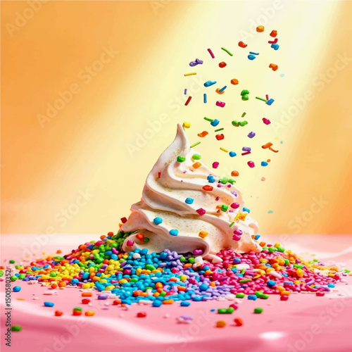 vektor abstract colorful background with ice cream