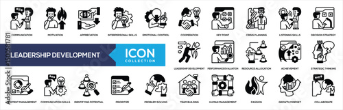 Leadership Development Mixed Icon Collection