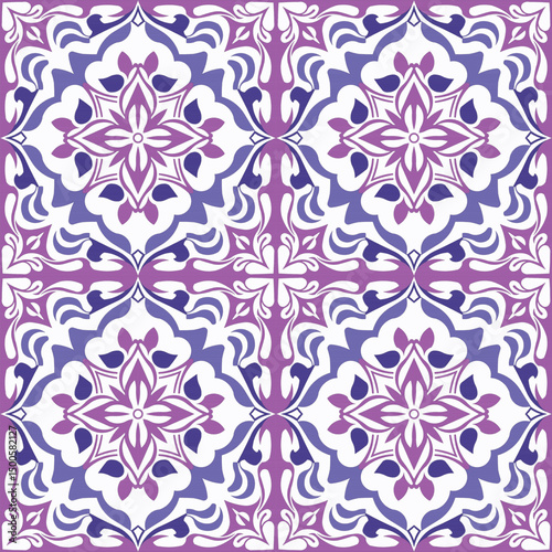 Wallpaper patternless pattern, geometric flower, purple tone, smooth style but secretly fancy vector style